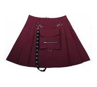 Minirock Damen Sexy Cosplay Gothic Kleidung Damen Mini Skirt Kurz Steampunk Skirt Party Club High Waist Rock A Linie Goth Clothes
