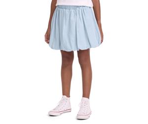 Minirock LEVI'S KIDS "LVG DENIM BUBBLE SKIRT", Mädchen, Gr. 10 (140), wow me over, Denim/Jeans, Obermaterial: 100% Baumwolle, unifarben, normal ca. Mitte Oberschenkel, Röcke Minirock, for Girls, mit B