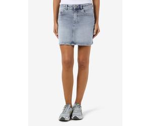 Minirock NOISY MAY "NMYOLANDA MW DNM SKIRT AZ236LB NOOS", Damen, Gr. S, light blau denim, Denim/Jeans, Obermaterial: 99% Baumwolle, 1% Elasthan, unifarben, regular fit ca. Mitte Oberschenkel, Röcke Mi