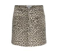 Minirock ONLY "ONLAMAZING HW LEO SKIRT PNT", Damen, Gr. L, cloud dancer aop:schwarz leo, Web, Obermaterial: 97% Baumwolle, 3% Elasthan, bedruckt, kurz, Röcke Minirock, Baumwollmischung, High Waist (17