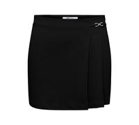 Minirock ONLY "ONLEVI LIFE HW SHORT SKIRT CC TLR", Damen, Gr. 36, schwarz, Web, Obermaterial: 95% Polyester, 5% Elasthan, unifarben, kurz, Röcke Minirock, mit Plissee-Detail (65010109-36)