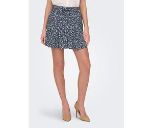 Minirock ONLY "ONLNALA LIFE SKORT WVN NOOS", Damen, Gr. M (38), schwarz (night sky), Web, Obermaterial: 100% Viskose, bedruckt, gemustert, regular fit kurz, Röcke Minirock, Viskose (76997124-M) night 