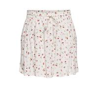 Minirock ONLY "ONLNALA LIFE SKORT WVN NOOS", Damen, Gr. M, cloud dancer aop:luna flower, Web, Obermaterial: 100% Viskose, bedruckt, regular fit kurz, Röcke Minirock, Viskose (65403333-M) cloud dancer