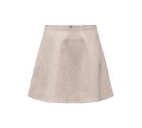 Minirock ONLY "ONLRINEA SKATER SKIRT JRS", Damen, Gr. XL (42), beige (island fossil), Jersey, Obermaterial: 96% Polyester, 4% Elasthan, unifarben, mini, Röcke Minirock, Kunstfaser (88033964-XL) island