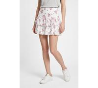 Minirock ONLY "ONLSAGA LACE MINI SKIRT", Damen, Gr. M (38), rosa (cloud dancer aop:floral pale lila (saga)), Spitze, Obermaterial: 97% Polyamid, 3% Elasthan, bedruckt, geblümt, mini, Röcke Minirock, M
