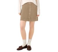 Minirock QS, Damen, Gr. 38, camel, Cord, Obermaterial: 98% Baumwolle, 2% Elasthan, unifarben, körpernah ca. Mitte Oberschenkel, Röcke Minirock, Cordrock mit langer Knopfleiste (38158722-38) camel