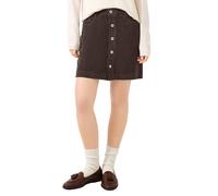 Minirock QS, Damen, Gr. 44, braun, Cord, Obermaterial: 98% Baumwolle, 2% Elasthan, unifarben, körpernah ca. Mitte Oberschenkel, Röcke Minirock, Cordrock mit langer Knopfleiste (96374511-44) braun