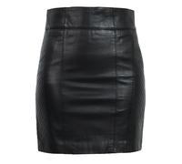 Minirock RICANO "Lederrock 1264 Skirt", Damen, Gr. XL, schwarz, Obermaterial: 100% Lammnappaleder LANA., schmal, Röcke Minirock, Handgefertigt aus echtem Leder (90379247-XL) schwarz