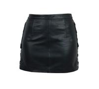 Minirock RICANO "Lederrock RK-05 Skirt", Damen, Gr. M, schwarz, Obermaterial: 100% Lammnappaleder LANA., schmal mini, Röcke Minirock, Handgefertigt aus echtem Leder (17973133-M) schwarz