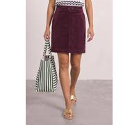 Minirock STREET ONE, Damen, Gr. 38, lila (rustic rouge), Cord, Obermaterial: 100% Baumwolle. Futter: 100% Viskose, unifarben, körpernah kniefrei, Röcke Minirock, Sommerrock / Cordrock mit Schnallendet