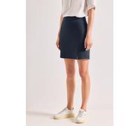 Minirock STREET ONE, Damen, Gr. 40, blau (schwarzest blau), Web, 95% Baumwolle, 5% Elasthan, unifarben, comfort fit kurz, Röcke Minirock, Middle Waist (53218138-40) schwarzest blau