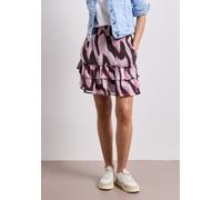 Minirock STREET ONE, Damen, Gr. 40, clouded blush, Web, Obermaterial: 100% Polyester. Futter: 100% Modal, bedruckt, normal ca. Mitte Oberschenkel, Röcke Minirock, Sommerrock aus Chiffon mit Animal-Pri
