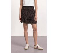 Minirock STREET ONE, Damen, Gr. 40, molten earth, Stoff, Obermaterial: 100% Polyester. Unterrock: 100% Modal, normal knielang, Röcke Minirock, mit Elastikbund (96904613-40) molten earth