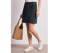 Minirock STREET ONE, Damen, Gr. 40, schwarz, Stoff, 95% Viskose, 5% Elasthan, gemustert, unifarben, normal knielang, Röcke Minirock, Middle Waist (96009512-40) schwarz
