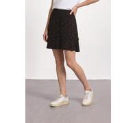 Minirock STREET ONE, Damen, Gr. 42, braun (molten earth), Stoff, 100% Viskose, regular fit knielang, Röcke Minirock, Middle Waist (71894414-42) molten earth