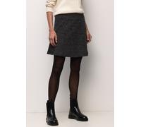 Minirock STREET ONE, Damen, Gr. 42, schwarz, Web, 58% Baumwolle, 42% Polyester, meliert, regular fit kniefrei, Röcke Minirock, formstabiler Materialmix (74072934-42) schwarz