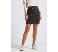 Minirock STREET ONE, Damen, Gr. 44, braun (deep roast braun), Web, 98% Baumwolle, 2% Elasthan, unifarben, normal mini, Röcke Minirock, in Cord-Optik (82373317-44) deep roast braun