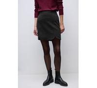 Minirock STREET ONE, Damen, Gr. 46, anthrazit melange, Stoff, 90% Polyester, 10% Viskose, unifarben, comfort fit knielang, Röcke Minirock, mit Schlitz (23541418-46) anthrazit melange