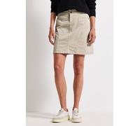 Minirock STREET ONE, Damen, Gr. 46, malted beige, Web, 98% Baumwolle, 2% Elasthan, unifarben, normal kniefrei, Röcke, aus Baumwolle mit Stretchanteil (47852218-46) malted beige