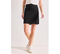 Minirock STREET ONE, Damen, Gr. 46, schwarz, Web, 95% Baumwolle, 5% Elasthan, unifarben, comfort fit kurz, Röcke Minirock, Middle Waist (36592849-46) schwarz