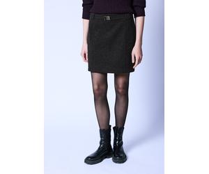 Minirock STREET ONE STUDIO, Damen, Gr. 34, anthrazit melange, Stoff, 90% Polyester, 10% Viskose, unifarben, normal knielang, Röcke Minirock, in Wolloptik (96781825-34) anthrazit melange