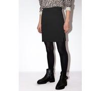 Minirock STREET ONE STUDIO, Damen, Gr. 44, schwarz, Web, 80% Baumwolle, 15% Polyester, 5% Elasthan, unifarben, normal kniefrei, Röcke Minirock, Middle Waist (75427159-44) schwarz