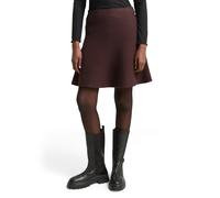 Minirock TOM TAILOR DENIM, Damen, Gr. S, soft chocolate braun melange, Strick, Obermaterial: 52% Viskose, 27% Polyester, 21% Polyamid, meliert, A-Linie kniefrei, Röcke Minirock, aus Strick (37121334-S