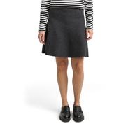 Minirock TOM TAILOR DENIM, Damen, Gr. XXL, grau (shale grau melange), Strick, Obermaterial: 52% Viskose, 27% Polyester, 21% Polyamid, meliert, A-Linie kniefrei, Röcke Minirock, aus Strick (55545007-XX