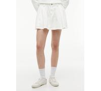 Minirock TOMMY JEANS "TJW TWILL FLARED MINI SKIRT", Damen, Gr. 29, ancient weiß, Twill, Obermaterial: 100% Baumwolle, unifarben, ausgestellt kurz, Röcke Minirock, Baumwollmischung, in ausgestellter Fo