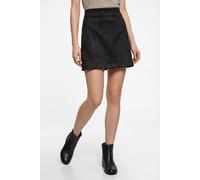 Minirock VERO MODA "VMDONNAHAZEL HW ABOVE KNEE SKIRT NOOS", Damen, Gr. M, schwarz, Web, Obermaterial: 90% Polyester, 10% Elasthan, unifarben, knielang, Röcke Minirock, Materialmix (86800568-M) schwarz