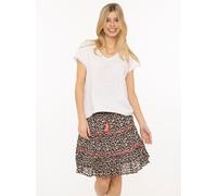 Minirock ZWILLINGSHERZ "Classic Leo", Damen, Gr. S/M, beige, Obermaterial: 100% Baumwolle, Röcke Minirock (85448429-S) beige