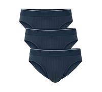 Minislip CALIDA "Pure & Style", Herren, Gr. L (52/54), 3, blau (indigo mood), Single Jersey, Obermaterial: 94% Baumwolle, 6% Elasthan, unifarben, körpernah, Unterhosen, atmungsaktiv, schnelltrocknend,