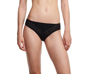Minislip CHANTELLE "FLORAL TOUCH", Damen, Gr. 40, schwarz, Obermaterial: 75% Polyamid, 25% Elasthan, körpernah, Unterhosen, Spitze, blickdichtes Gewebe (23660851-40) schwarz