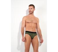 Minislip HOM "Supersoft", Herren, Gr. M, grün (khaki grün), Obermaterial: 73% Polyamid, 27% Elasthan. Futter: 95% Baumwolle, 5% Elasthan, körpernah, Unterhosen, weich, atmungsaktiv, Microfaser, Basic,