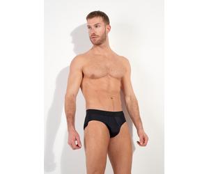 Minislip HOM "Supersoft", Herren, Gr. M, schwarz, Obermaterial: 73% Polyamid, 27% Elasthan. Futter: 95% Baumwolle, 5% Elasthan, körpernah, Unterhosen, weich, atmungsaktiv, Microfaser, Basic, bequem, o