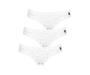 Minislip LIKE IT "3er Pack Damen Minislip Lisa", Damen, Gr. S, weiß, Obermaterial: 100% Polyamid PA., Unterhosen (56066601-S) weiß