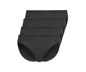 Minislip SASSA "4er Sparpack Slip Mini CASUAL COMFORT", Damen, Gr. 46, schwarz (schwarz schwarz), Stoff, Obermaterial: 95% Baumwolle CO. 5% Elasthan EL., Unterhosen (43248212-46) schwarz schwarz