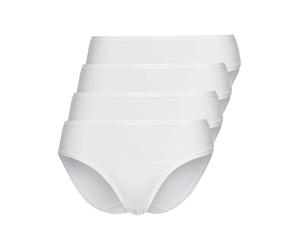Minislip SASSA "4er Sparpack Slip Mini CASUAL COMFORT", Damen, Gr. 46, weiß (weiß weiß), Stoff, Obermaterial: 95% Baumwolle CO. 5% Elasthan EL., Unterhosen (27725232-46) weiß weiß