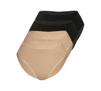 Minislip SASSA "4er Sparpack Slip Mini LOVELY SKIN", Damen, Gr. 36, bunt (schwarz beige), Obermaterial: 95% Modal CMD. 5% Elasthan EL., Unterhosen (36397422-36) schwarz beige