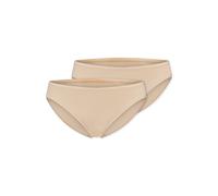 Schiesser Mini Slip 95/5 (95% Baumwolle) Unterwäsche sandbraun Damen - 2er Pack, Größe 40