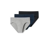 Minislip SCHIESSER "95/5", Herren, Gr. 5, blau (901, blau, schwarz, grau), Single Jersey, Obermaterial: 78% Polyamid, 14% Elasthan, 8% Polyester, unifarben, körpernah, Unterhosen, mit softem, tonalem