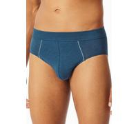 Minislip SCHIESSER "Comfort Fit", Herren, Gr. 4, blau (818, dunkelblau, meliert), Single Jersey, Obermaterial: 95% Baumwolle, 5% Elasthan, meliert, körpernah, Unterhosen Minislip (33366546-4)