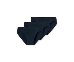 Minislip SCHIESSER "Essentials", Herren, Gr. 4, blau (803, dunkelblau), Single Jersey, Obermaterial: 95% Baumwolle, 5% Elasthan, unifarben, eng, Unterhosen, mit kleinem Logo am Bund (82514162-4) 803, 
