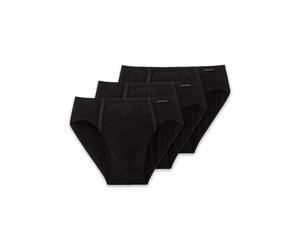 Minislip SCHIESSER "Essentials", Herren, Gr. 5M, schwarz (000, schwarz), Single Jersey, Obermaterial: 95% Baumwolle, 5% Elasthan, unifarben, eng, Unterhosen, mit kleinem Logo am Bund, Topseller (57045