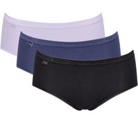 Minislip SLOGGI "Basic+", Damen, Gr. 48, bunt (multiple colours 19), Single Jersey, Obermaterial: 95% Baumwolle, 5% Elasthan, körpernah, Unterhosen, Baumwollmix, klassischer Stil, mittelhoher Bund, So