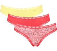 Minislip SLOGGI "GO Crush", Damen, Gr. XL, bunt (multiple colours 15), Single Jersey, Obermaterial: 95% Baumwolle, 5% Elasthan, gemustert, unifarben, körpernah, Unterhosen, dehnbare Spitzendetails, un