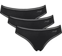 Minislip SLOGGI "GO Crush", Damen, Gr. XXL, schwarz, Single Jersey, Obermaterial: 95% Baumwolle, 5% Elasthan, gemustert, unifarben, körpernah, Unterhosen, dehnbare Spitzendetails, Cotton-Mix (15571705