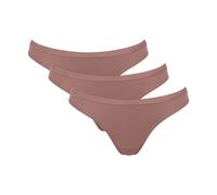 Minislip SLOGGI "GO Daily Cotton", Damen, Gr. L, braun (cacao), Single Jersey, Obermaterial: 95% Baumwolle, 5% Elasthan, unifarben, körpernah, Unterhosen, flacher Elastikbund, Baumwollmix, bequem, wei