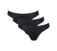Minislip SLOGGI "GO Daily Cotton", Damen, Gr. XS, 3, schwarz, Single Jersey, Obermaterial: 95% Baumwolle, 5% Elasthan, unifarben, körpernah, Unterhosen, flacher Elastikbund, Baumwollmix, bequem, weich