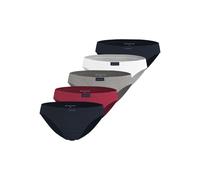 Tom Tailor Underwear Herren Slip Mini, 5er Pack, Einfarbig, Gr. Medium (Herstellergröße: M/5), Blau (Navy-White-red 7249)